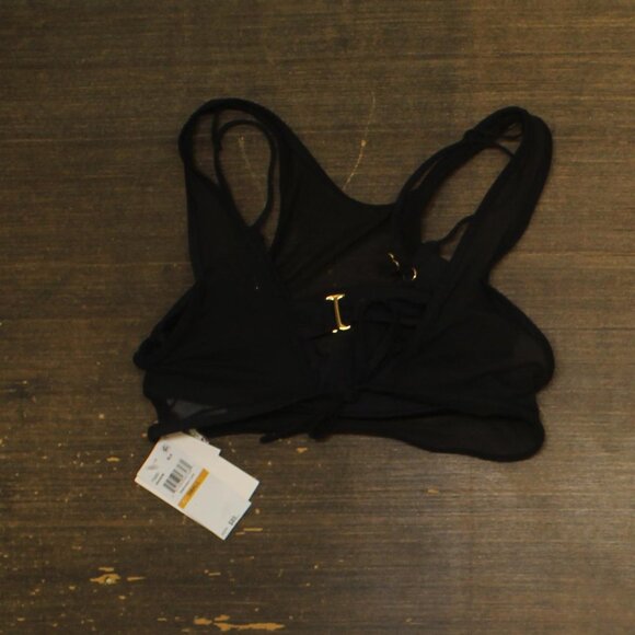 Becca Womens Standard Muse Layered Bralette Bikini Top 733257 Black S - Picture 2 of 8